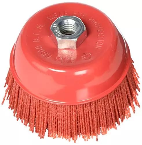 A Liner Abrasive 180 Grit Nylon Bristle Cup Brush - 4 Inch - Safe for Use
