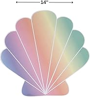 Vista 6 de Mantel individual de sirena de concha pastel 12 piezas