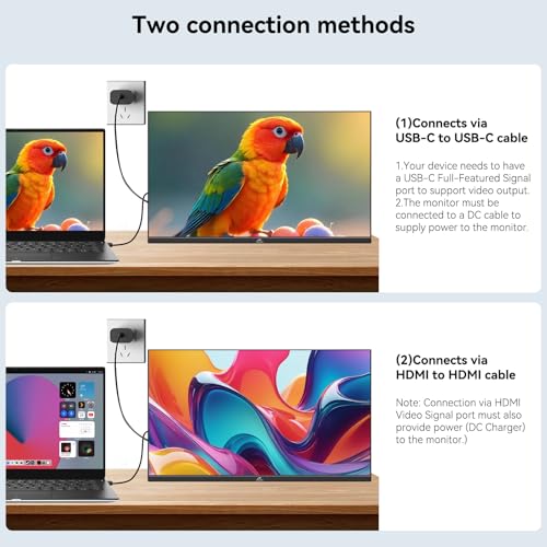 Image of Kenowa 23.8 inch Large Portable Monitor 200Hz FHD 1080P IPS Freesync USB-C HDMI External Gaming Monitor with Dual Speakers Adjustable Stand, Second Display for Laptop Phone PC Computer Mac Xbox PS4
