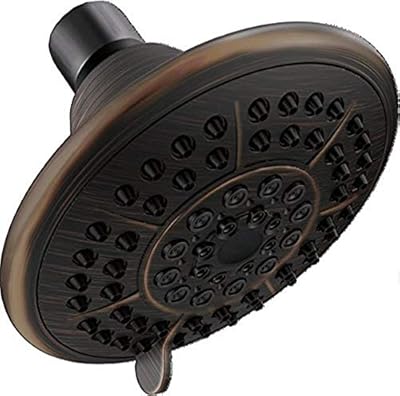 Delta Faucet 5-Setting Raincan Shower Head, Oil Rubbed Bronze Rain Shower Head, Round Shower Head, Delta High Pressure Shower Head, Water Saver Shower Head 1.75 GPM, Venetian Bronze RP78575RB