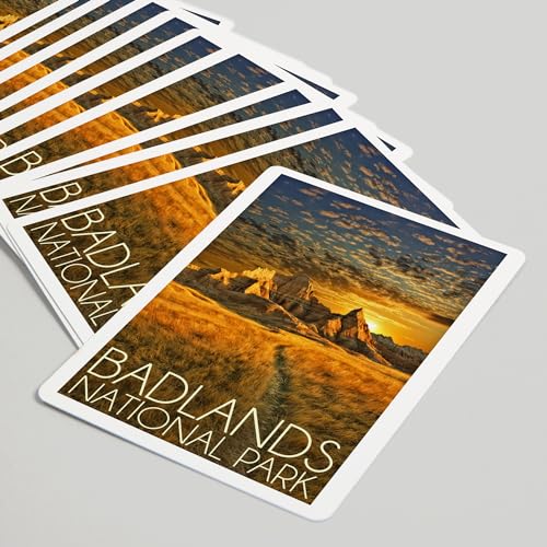 Lantern Press Badlands National Park, naipes póker 52 cartas miniatura 5