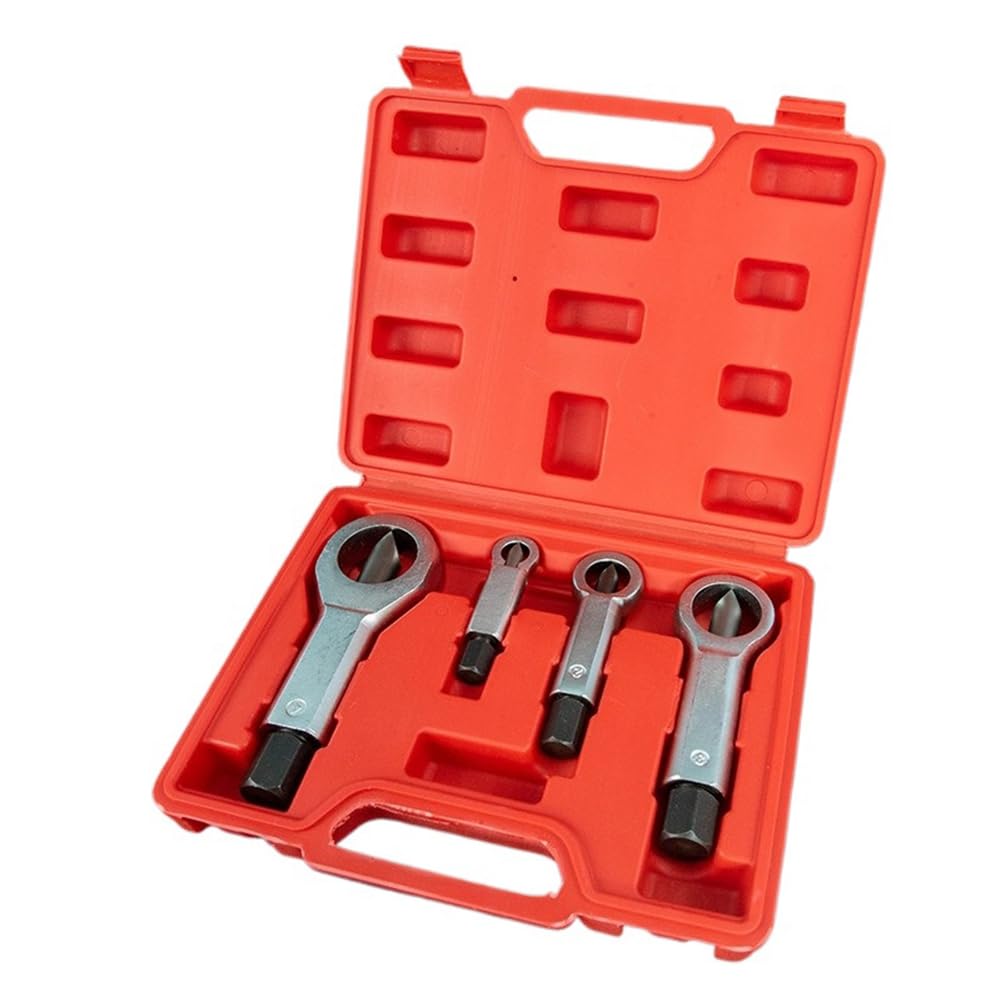 Ehwisbe Heavy-Duty Nut Splitter Set(4Pcs) Designed To Remove For Stuck Rusted Or Corroded Screws And Nuts