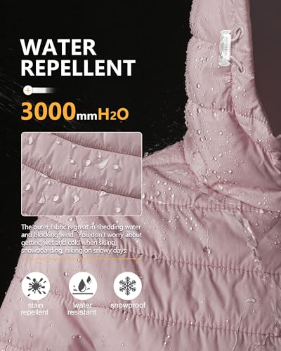 Outdoor Ventures Women's Winter Lightweight Puffer Jacket with Hood, Warm, Short, Packable, Quilted, Transitional, Padded Jacket for Ladies, Lined for Hiking, Travel - Image 5