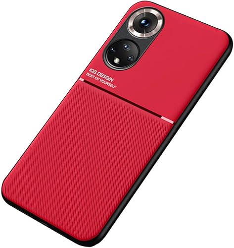 Mowen Funda para Honor 50 ProHuawei Nova 9 Pro - Cubierta Parachoques Placa de Metal Incorporada para Honor 50 ProHuawei Nova 9 Pro - Rojo