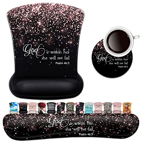 Keyboard Wrist Rest Pad and Ergonomic Mouse Pad Wrist Support Set...