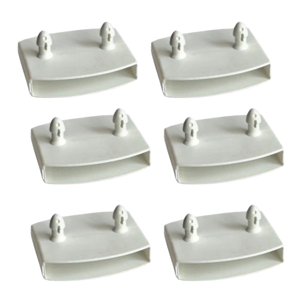 NANSHINE 54-55mm Replacement Bed Slat Holders Kits Bundles Plastic Centre Caps Holders, Width 54mm x Height 9 mm (Inside Dimension) (White Centre Caps