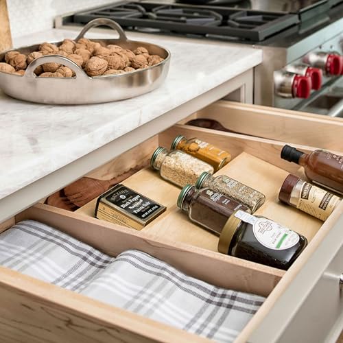 Image of Rev-A-Shelf 36 inch 3-Tiered Trimmable Wooden Pull-Out Spice Rack, Maple