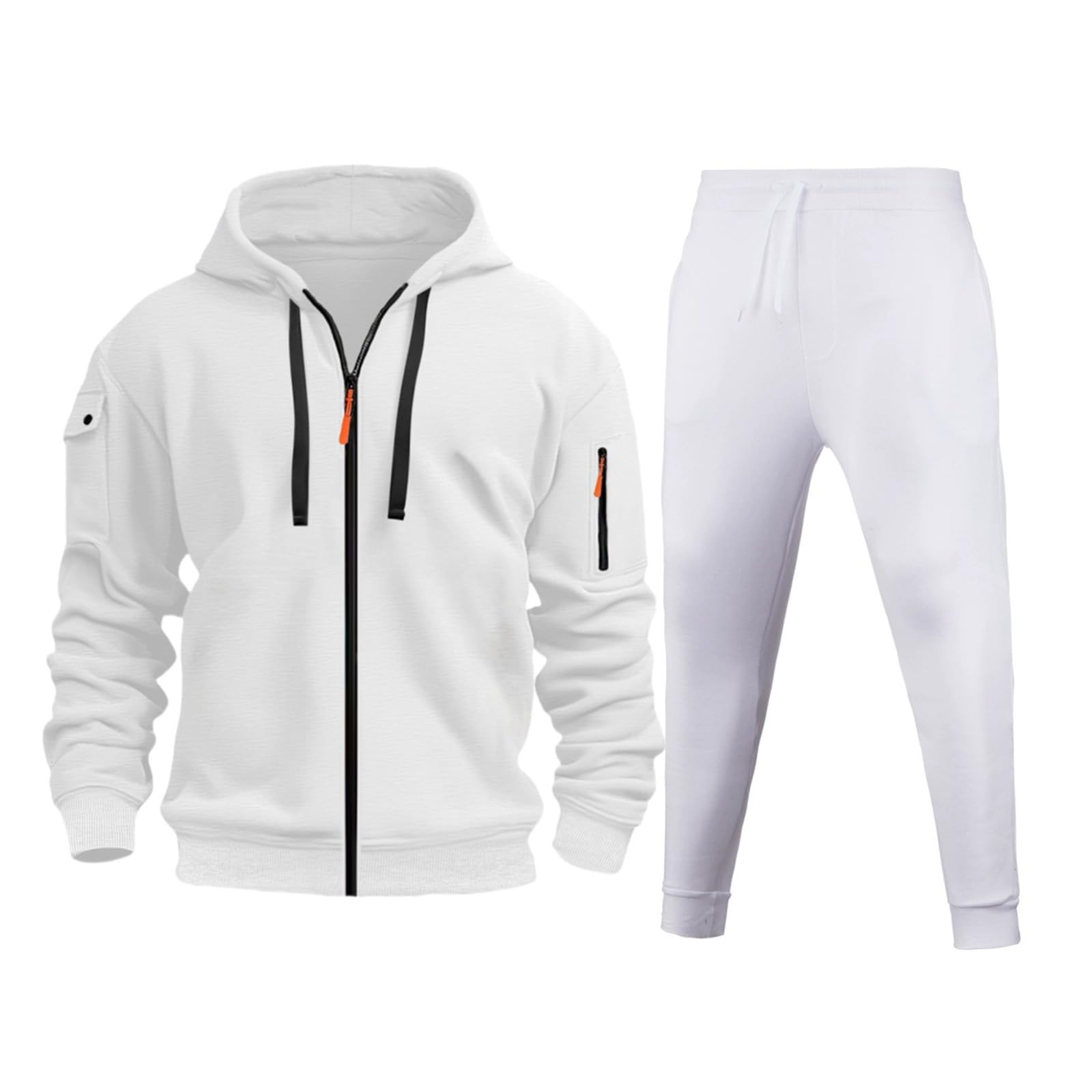 Tuta sportiva da uomo con chiusura lampo, tuta da jogging Baggy