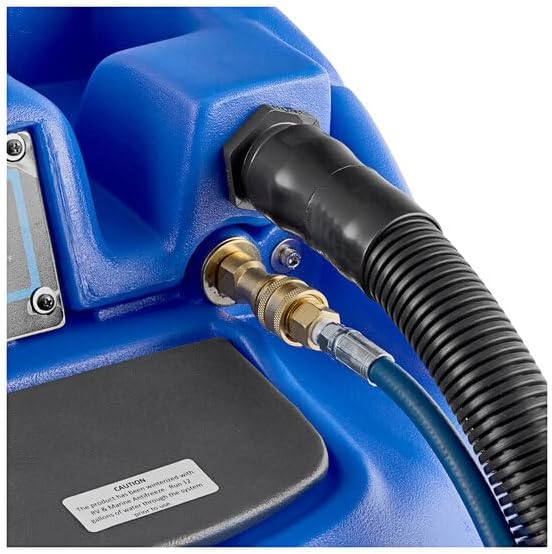 Close-up of the control panel on the Glownary Carpet Extractor, showing switches for VAC 1, Heater, and Pump.