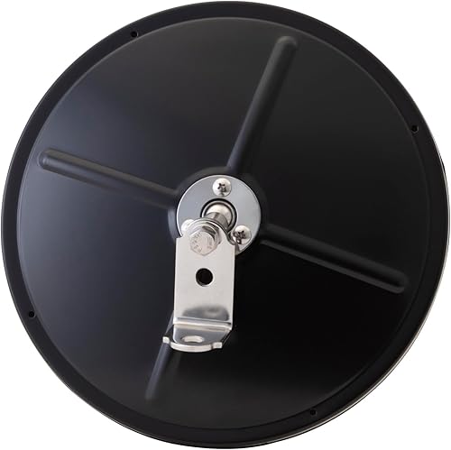 Miniatura 2 de Grote 16032 Espejo convexo de 8 1/2 pulgadas con perno de rótula en el centro del soporte, negro