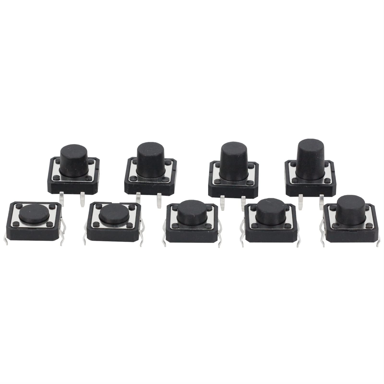 20 PZ 12x12 12 * 12 * 4.3mm 5mm 4.5 6 7 8 9 .2 10 11 4Pin Tattile Tatto Pulsante Micro Interruttore Auto-Reset DIP Switch(12x12x4.3)