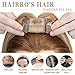 Hairro 100% Real Human Hair Toppers for Women No Bang, Clip in Real Hairpieces, Breathable Silk Base for Covering Greyish Thinning Hair Loss on Top, 8 Inch Golden Brown Mix Bleach Blonde