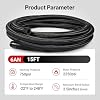 EVIL ENERGY 6AN Fuel Line Kit, Transmission Cooler Line Kit for 4L60E 4L65E, AN6 Nylon Braided Fuel Line Hose Fitting Kit CPE 15FT