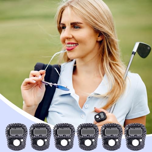 Image of Simgoing Electronic Finger Clicker Counter, Rhinestones Tally Tasbeeh Counter Gifts for Prayer Islamic Golf Counting Goods Lap Knitting Bling Accessories