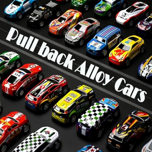 Image of Die-Cast Racing Car Toy for Kids 3+ Year Old 6PCS Pull Back and Go Multicolor Alloy Metal Die Cast Unbreakable Car Vehicles for Boys and Girls Sports Cars Collection Birthday Gift for Children