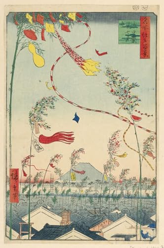 Lienzo de Hiroshige Tanabata para decorar tu salón con arte japonés moderno de 60x90cm