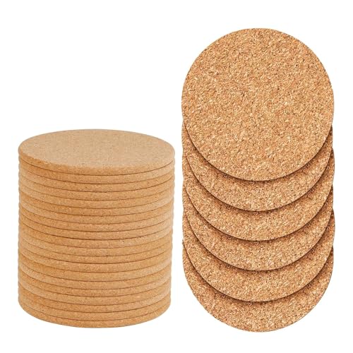 20 Pcs Sottobicchieri Legno, Sotto Bicchieri da Tavola per Caffè e Bevande Adatti per Cucina, Sala da Pranzo e Soggiorno Bell Pratici