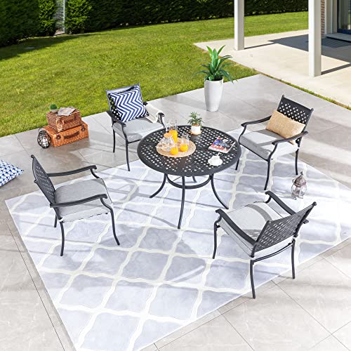 Lokatse Patio Furniture LOKATSE HOME Pcs Metal Stackable Patio