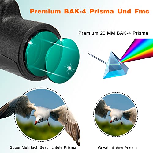 Monokular Teleskop 12x55 Fernrohr High Definition Monokulare Fernglas mit Smartphone Halter & Stativ BAK-4 Prism、FMC… – Bild 5