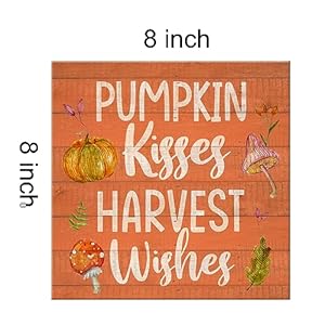 Fall Wall Art Decor Autumn Canvas Poster Painting Autumn Print Framed Rustic Fall Decorations for Home Porch Kitchen Farmhouse (8 X 8 Inches) Fall Wall Art Decor Autumn Canvas Poster Painting Autumn Print Framed Rustic Fall Decorations for Home Porch Kitchen Farmhouse 8 X 8 Inches