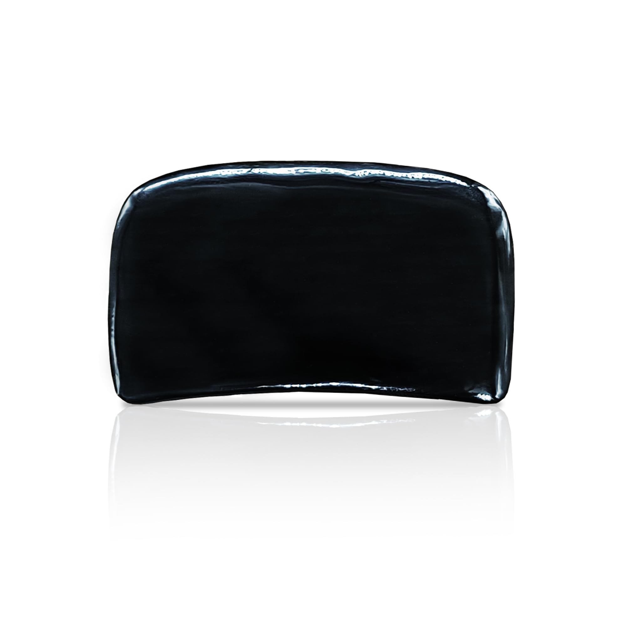 Vintageware® Buffalo Horn Gua Sha Scraping Massage Tool, Handmade Guasha Board for Spa, Acupuncture Therapy, Trigger Point Treatment on Face and Body (D Shape - Black)