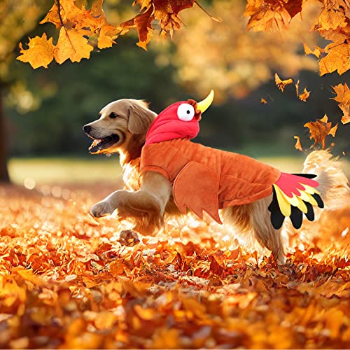 Disfraz de pavo para perros y gatos BWOGUE miniatura 7