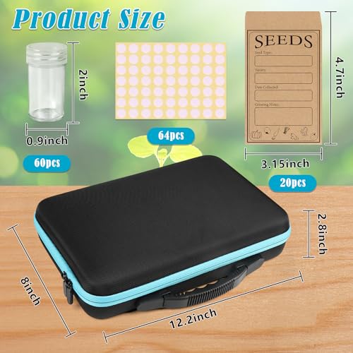 60 Slots Seed Storage Organizer with 20 Seed Envelopes - Image 2
