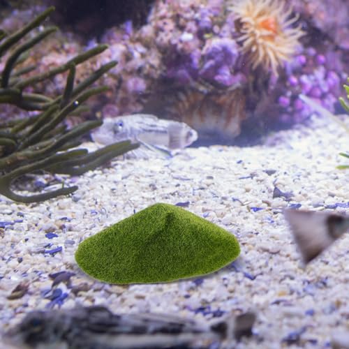 INOOMP Artificial Moss Rocks, Fake Green Moss Balls Faux Green Moss Fish Shrimp Shelter Covered Topiary Ball for Garden Wedding Party Decoration