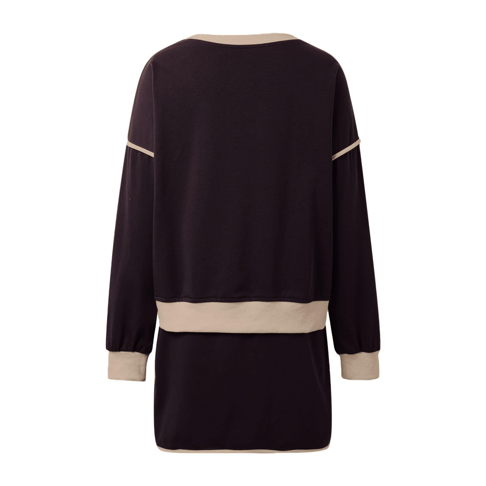 Conjunto de Dos Piezas para Mujer Chándal Casual con Sudadera y Falda de Tiro Coordinado Deportivo