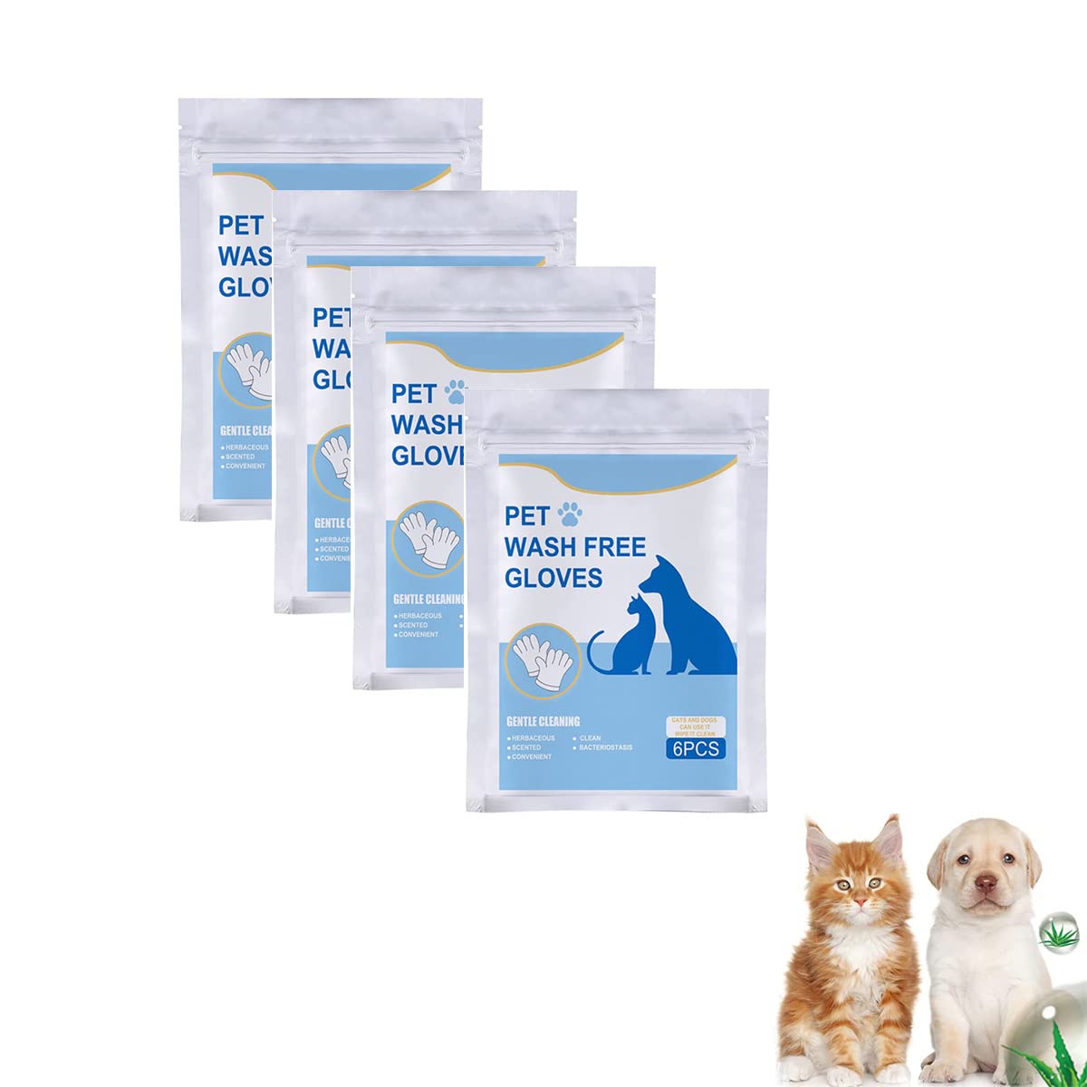 Pet No Washing Glove, Pet Hydrolate Cleaning Gloves, No