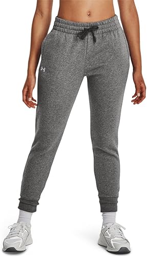 Under Armour Women's Rival Fleece Joggers - (color: (025) Castlerock Light Heather / / White, size: 3X-Large Tall)