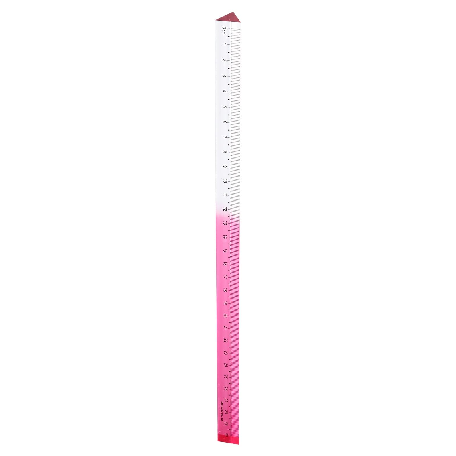 sourcing map Acrylic Clear Straight Rulers 30cm Metric Transparent Gradient Three-Dimensional Plastic Ruler Square Cube Measuring Tool for Classroom Office Home, Pink