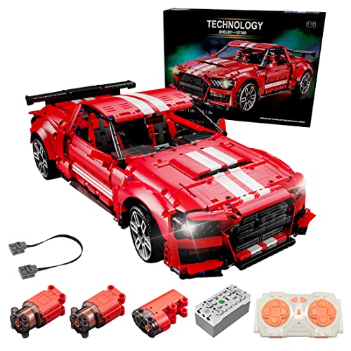 TopBau Technik 1/10 Ferngesteuertes Sportwagen für Ford Mustang Shelby GT500, 2814+ Teilen Rennauto Modellbausatz mit 3…
