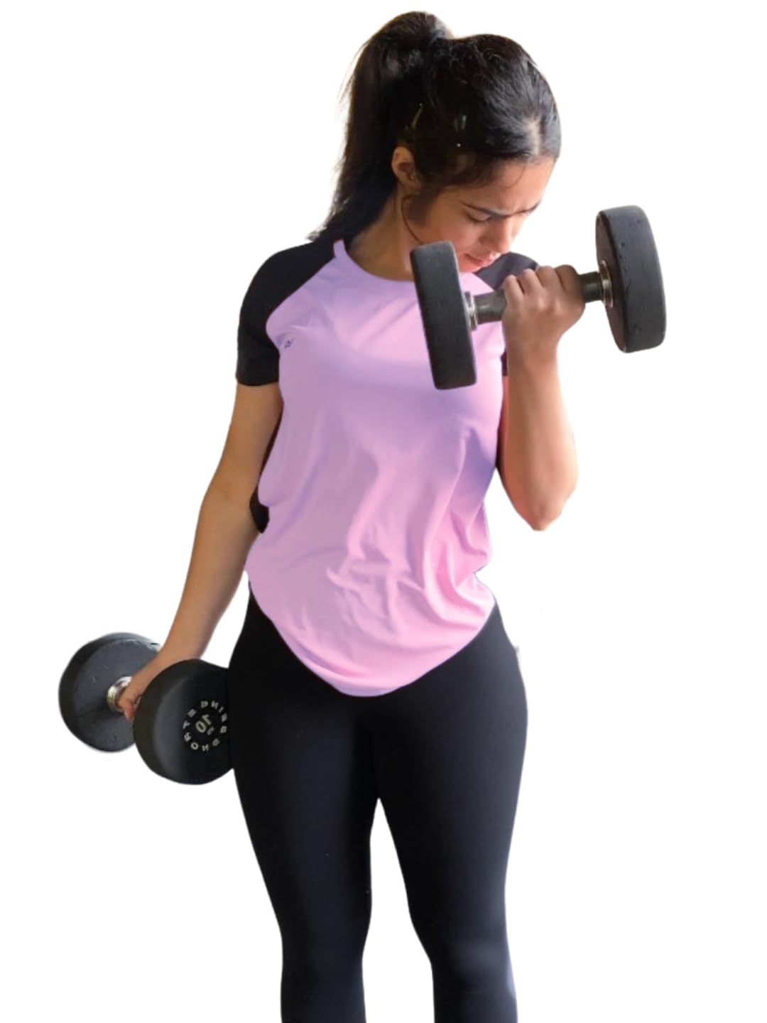 white moon Women Work Out Gym Wear Sports T Shirt, Breathable, Quick Dry, Streachable (Pack of 1)-picture-34