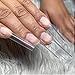 False-Nail-Tips 500Pcs/Bag Xl C Curve Straight Length Tips Extra Long Curved Half Cover False Nail Tips Acrylic Nails-Clear