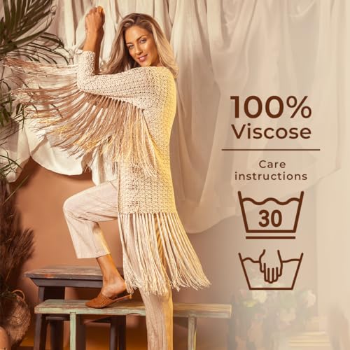 Image of CIRCULO Encanto Slim Yarn 100% Viscose - Luxury & Shine - Sport Weight Yarn - 262 yds, 3.52 oz - Color 7382 - Chocolate