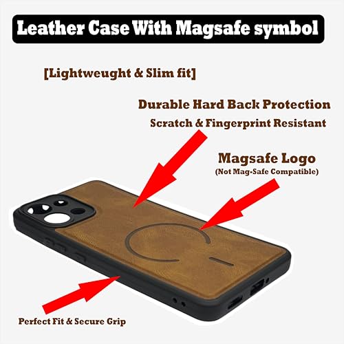 Image of SBMS Back Cover for Oppo K13 5G | Ultra Slim Soft Rubberised Hard Case | Oil Feel Soft Leather Back | Mag-Safe Design (Mag-Safe Not Support) | Camera Protection Case for Oppo K13 5G (Brown)