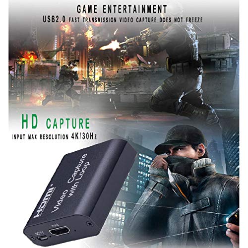 Image of 7SEVEN 4K HDMI Screen Capture Recorder for Laptop PC TV Android Box Set TOP Box DSLR Camcorder to Live SREAMING Gaming Teaching Video Conference Live Broadcasting Support USB 3.0 with HD Loop Out