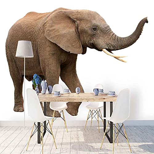 QMWZZV Papel Tapiz Fotográfico Lona Autoadhesiva Fondo De Pantalla Elefante Animal Simple 200 x 140 cm Para Salón Dormitorio Fondo de TV Despacho Pasillo Murales Decoración de Paredes Moderna