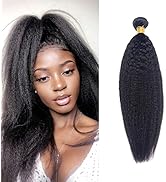 Dsoar Kinky Straight Bundles 100% Human Hair Natural Color Human Hair Weave Extensions for Black ...