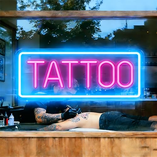 Enseigne néon Tattoo LED alimentée USB, chaîne suspen.