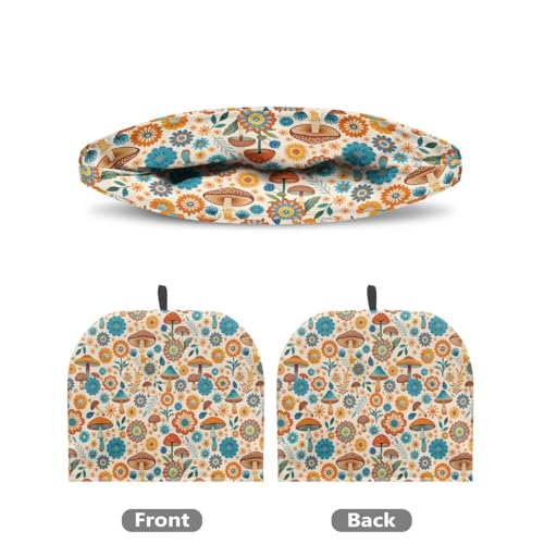 Image of Thanksgiving Large Tea Cozy for Teapot Mushroom Print Thick Tea Pot Cover Home Kitchen Decoration Insulated Teapot Cozy Dust Kitchen Accessories