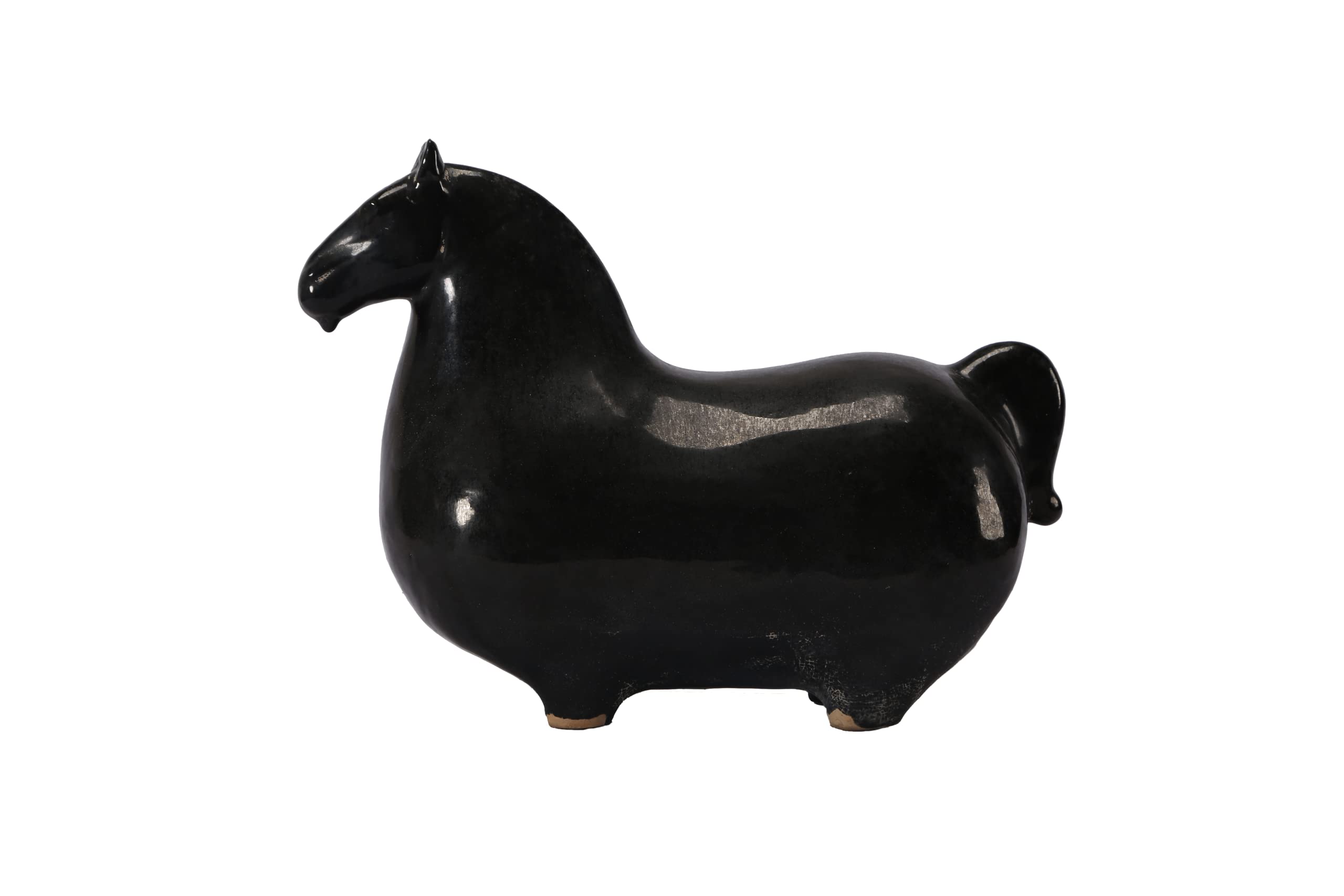 Lily’s Living AM3866-B Trotter Horse, 9 Inch Tall, Black Outdoor-Statues