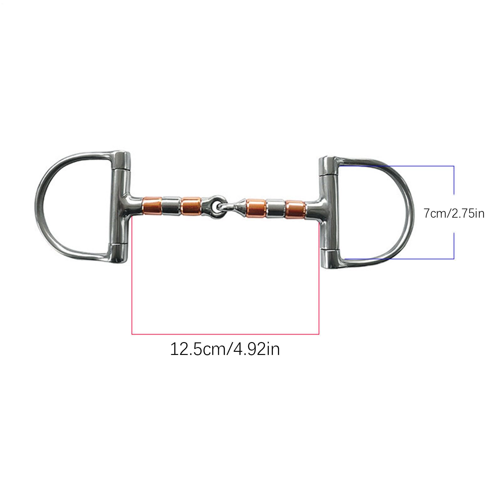 Mors Verdun Acier - Simple Brisure Rouleaux Cuivre | Équipement Bride Entraînement Cheval | Embouchure Durable 13mm 125mm 5 Pouces Accessoire Selle Contrôle Solide