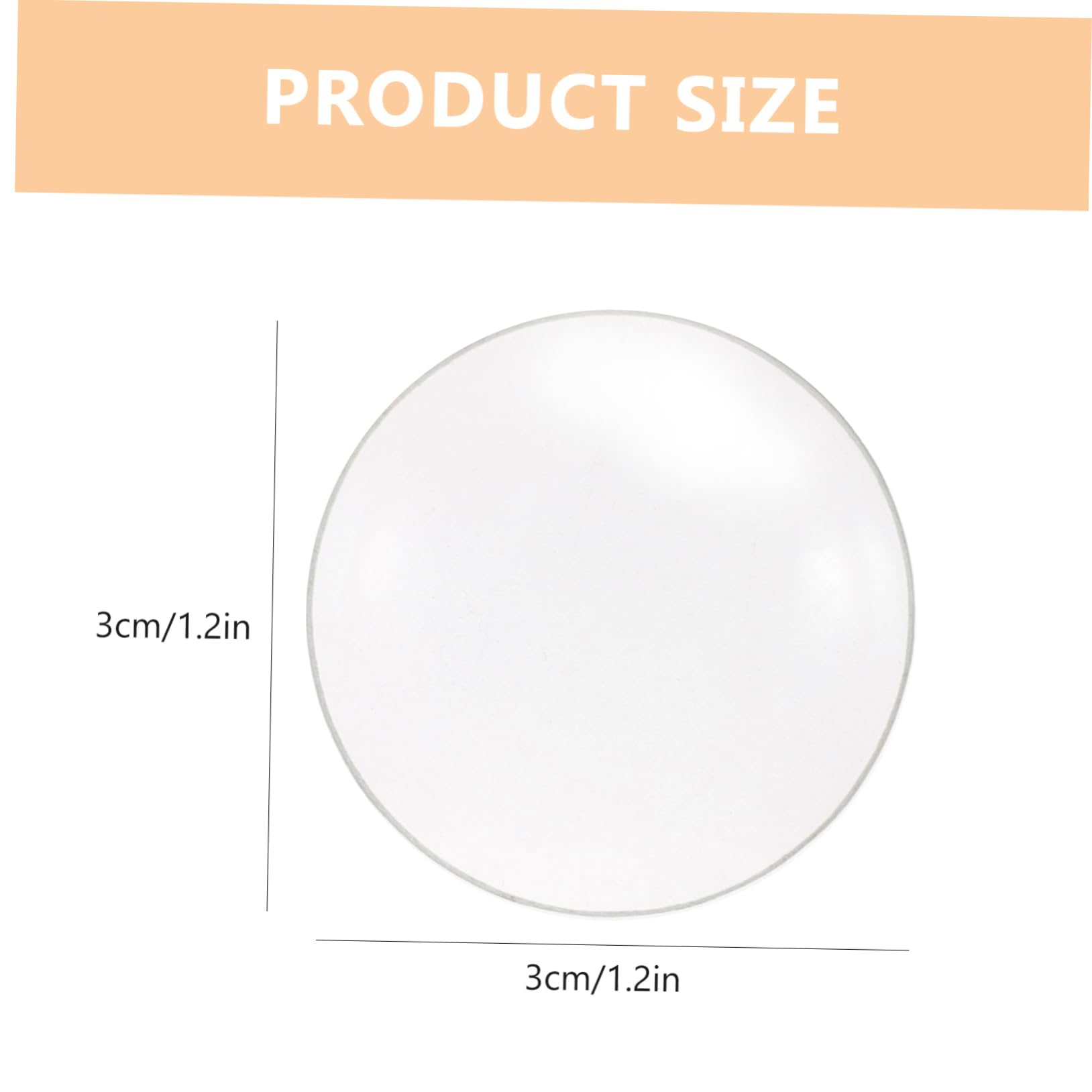 Garneck 50mm Focal Length Double Convex Lens Polished Glass for Glasses and Educational Labs