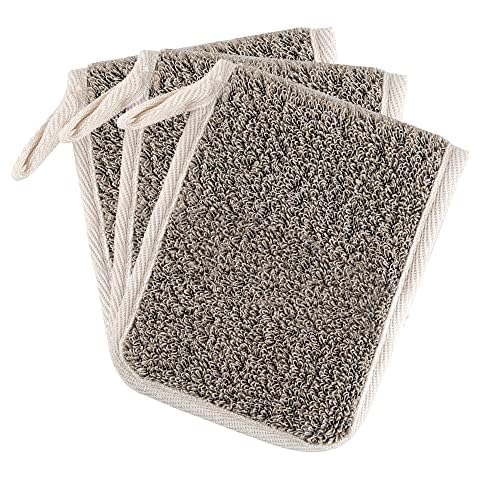 3 Pcs Soap Bag Exfoliating Soap Saver Pouch Flax Exfoliating Soap Bag Soap Bar Bag for Bath or Shower Cover