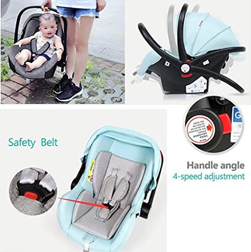 Zhiding Babykar 3 in 1 opvouwbare buggy 56-wheeler, kinderwagen met extra grote luchtwielen, voor kinderen schakelbare fietswalking, lange reis voor pasgeboren en peuter (Color : Green) - Afbeelding 3