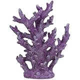 Uso multipropósito: ideal para grandes exhibiciones de coral falso o pequeñas decoraciones de acuarios, la figura del árbol de coral se fácilmente en la decoración del acuario marino o en configuraciones de esculturas de coral de mesa, accesorios para acuarios de coral, decoración de acuarios de arrecife de coral