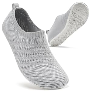 Sosenfer Herren Hausschuhe Damen Barfuss Schuhe Damen Rutschfest Slip on Flache Barfusshausschuh Home Kuschelige Pantoffel Geschlossen Unisex