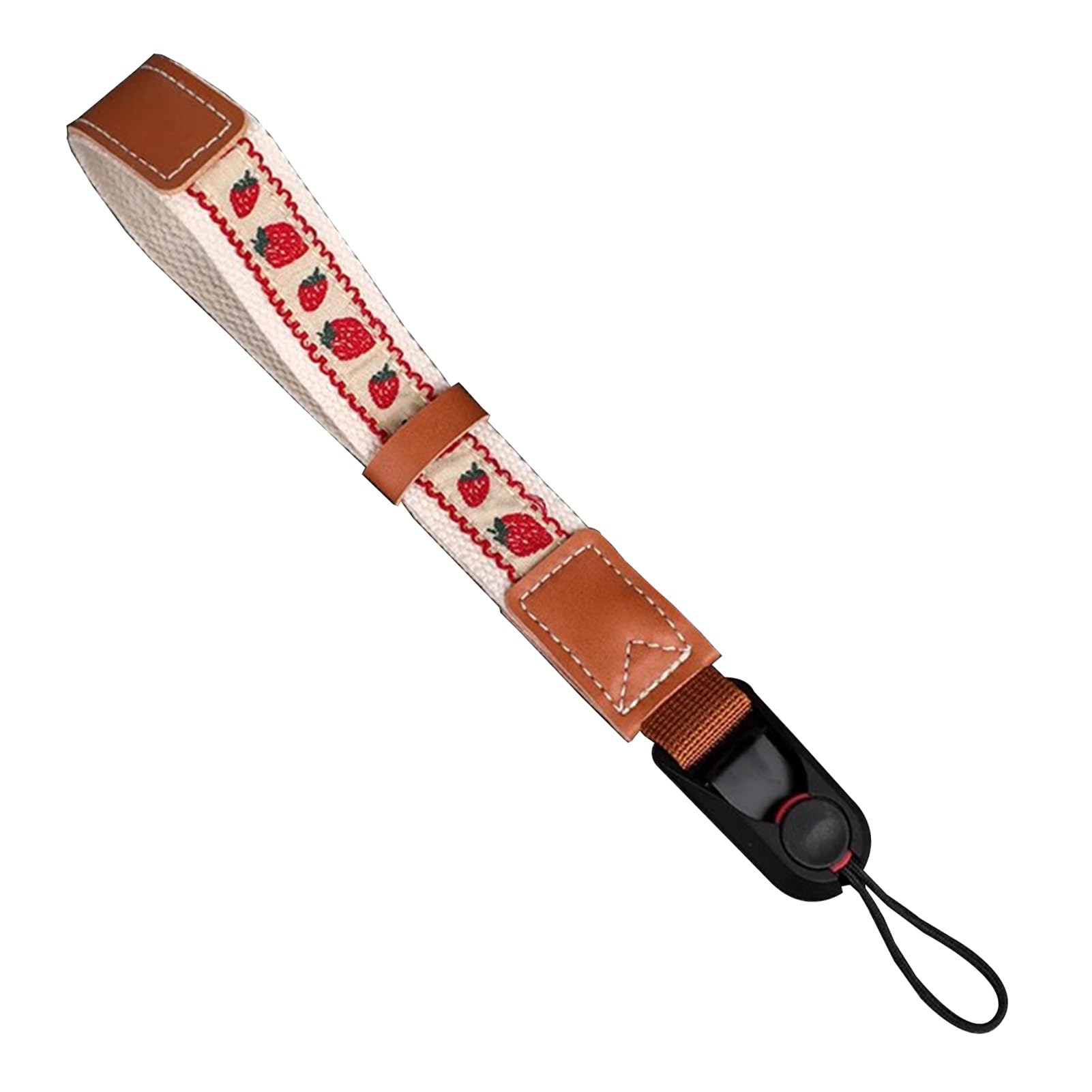 Flyiodfcxv Red Camera Strap, Sturdy Camera Wrist Strap, Cotton With Leather Ring For All Cameras, Strong Stitching